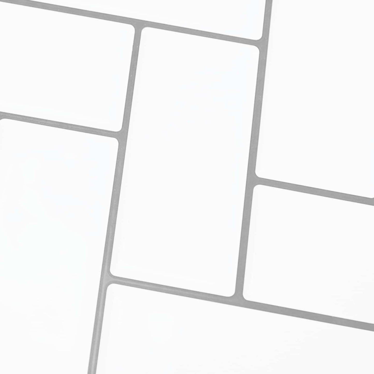 Herringbone Tile 20 pcs White Grey 30 x 30 cm