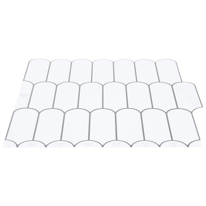 Feather Tile 50 pcs White Grey 30 x 30 cm Polyurethane and PET