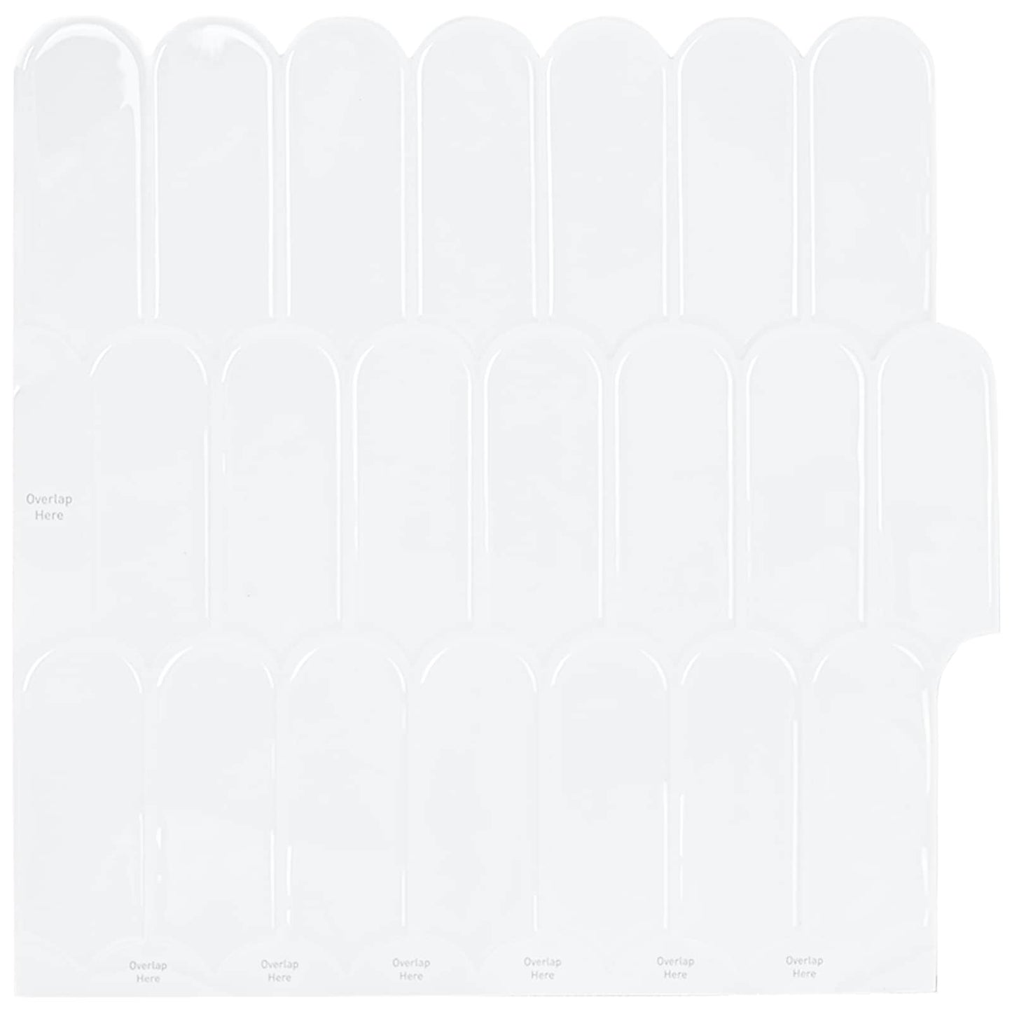 Feather Tile 10 pcs White 30 x 30 cm Polyurethane and PET