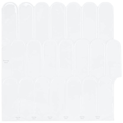 Feather Tile 10 pcs White 30 x 30 cm Polyurethane and PET