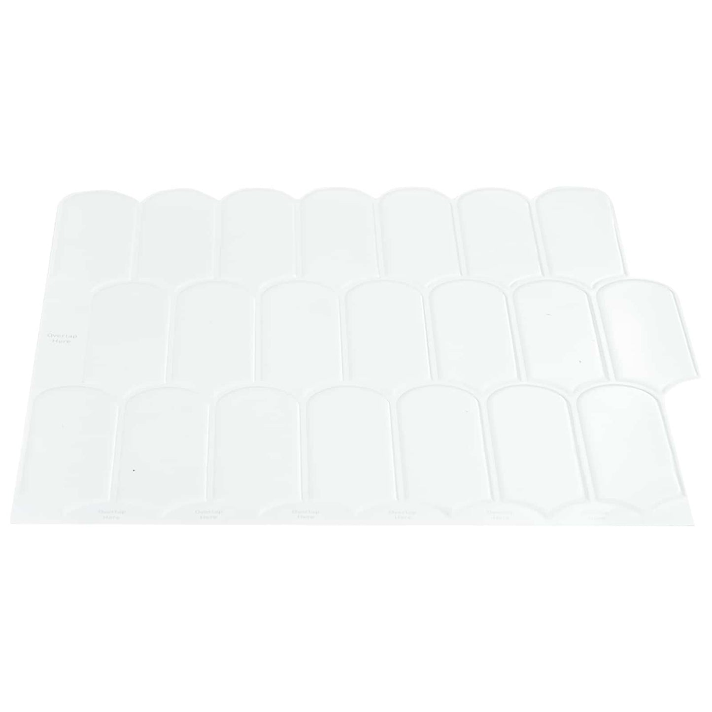 Feather Tile 20 pcs White 30 x 30 cm Polyurethane and PET