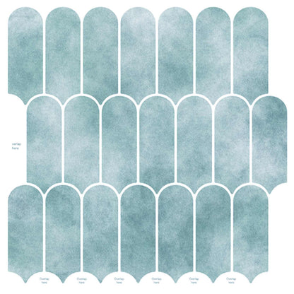 Feather Tile 10 pcs Green 30 x 30 cm Polyurethane and PET