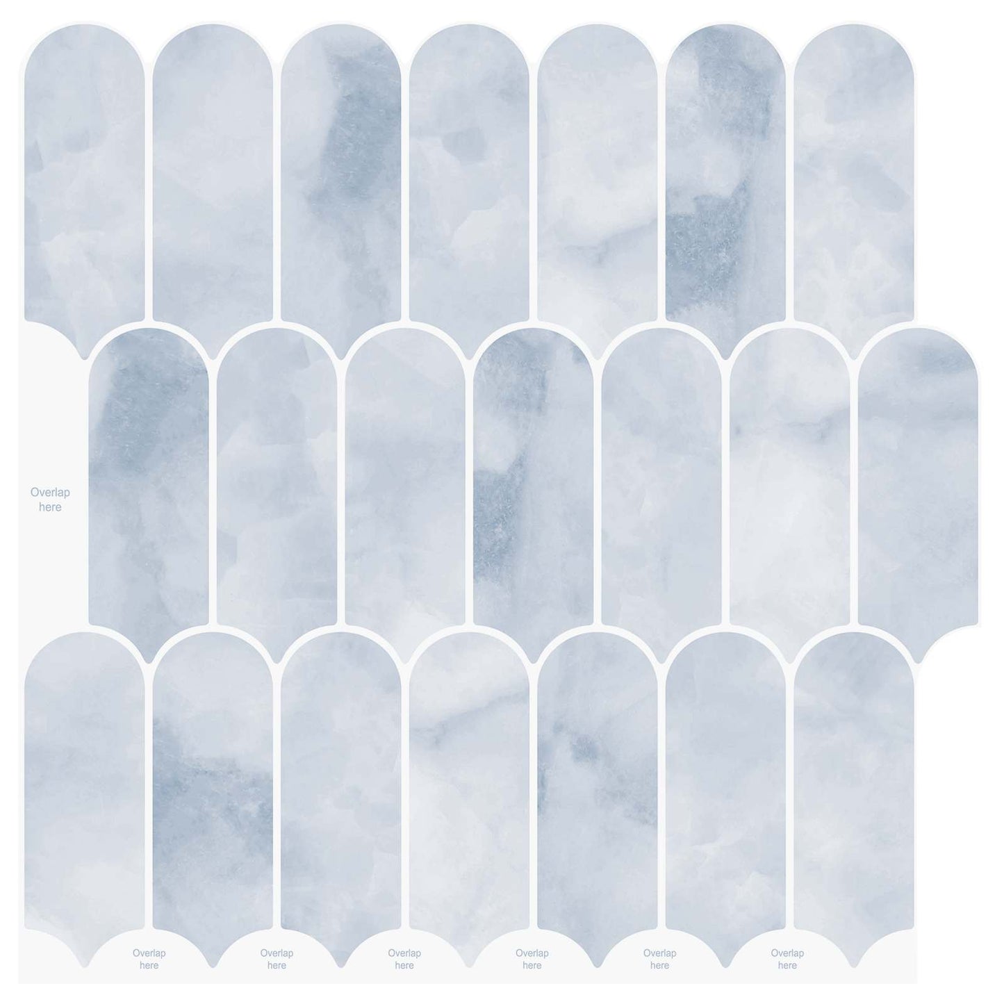 Feather Tile 50 pcs Light Blue 30 x 30 cm Polyurethane and PET