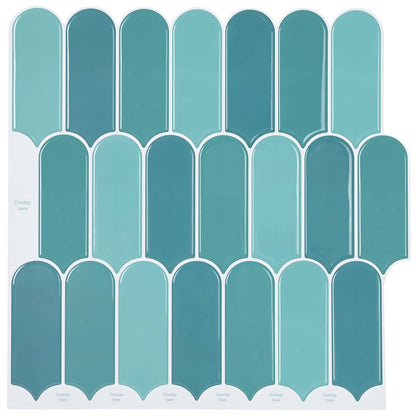 Feather Tile 10 pcs Blue 30 x 30 cm Polyurethane and PET