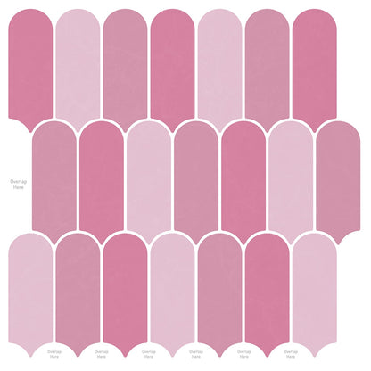 Feather Tile 10 pcs Pink 30 x 30 cm Polyurethane and PET