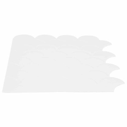 Fish Scale Tile 50 pcs White 30 x 30 cm Polyurethane and PET