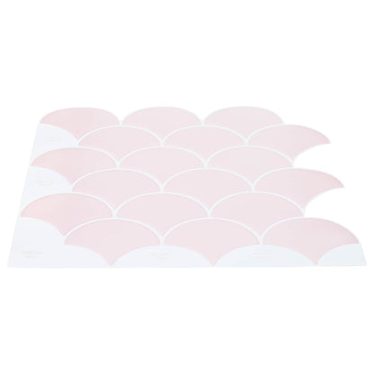 Fish Scale Tile 10 pcs Light Pink 30 x 30 cm