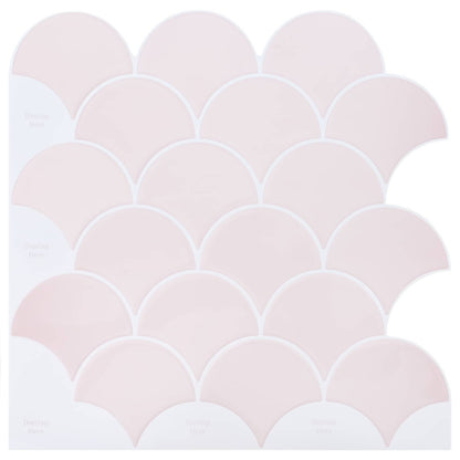 Fish Scale Tile 10 pcs Light Pink 30 x 30 cm