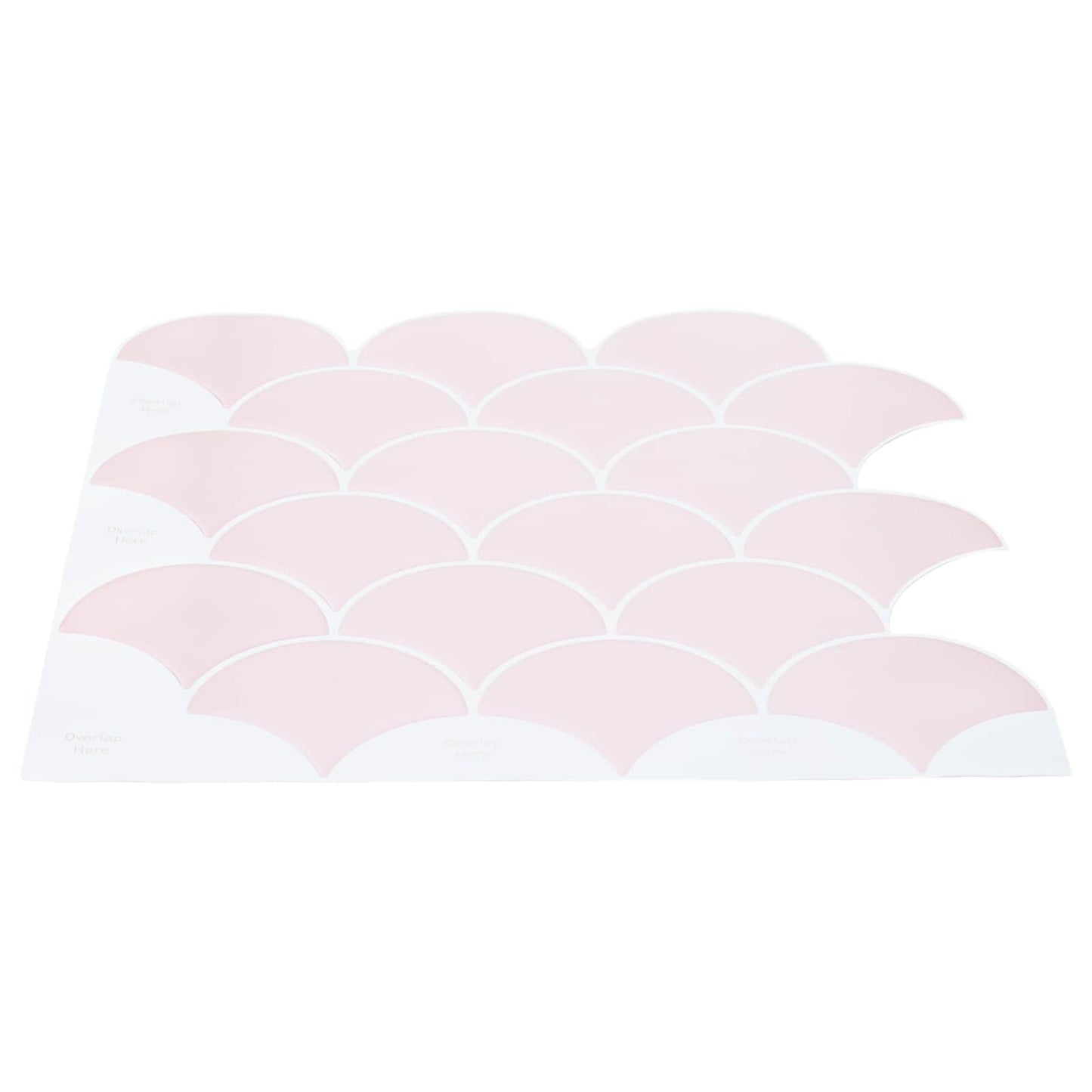 Fish Scale Tile 20 pcs Light Pink 30 x 30 cm