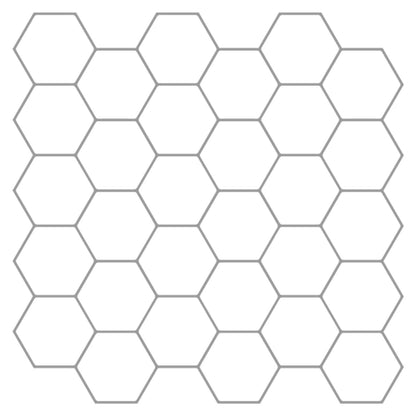 Hexagon Tile 20 pcs White Grey 30 x 30 cm Polyurethane and PET