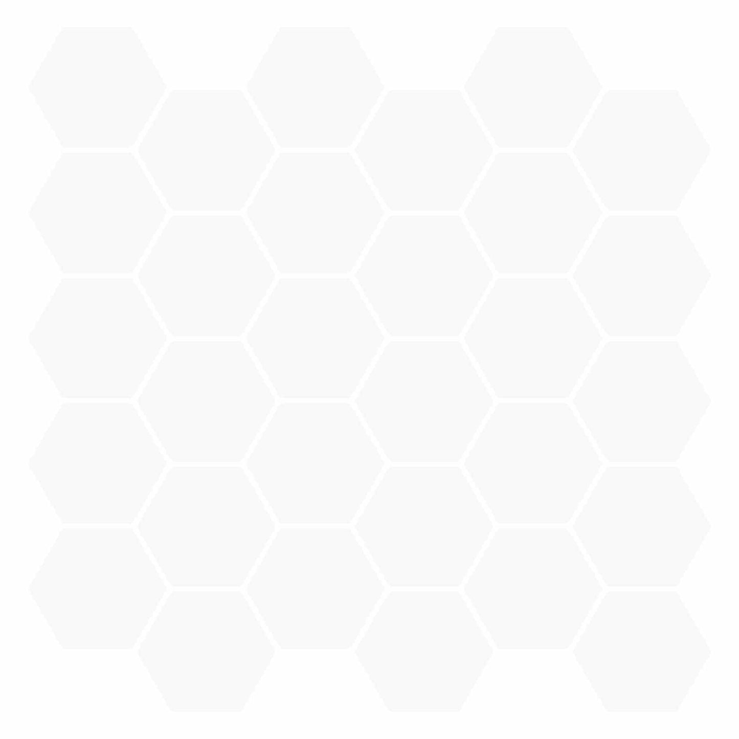 Hexagon Tile 50 pcs White 30 x 30 cm Polyurethane and PET