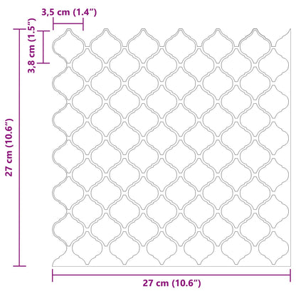 Lanturn Tile 10 pcs White 27 x 27 cm Polyurethane and PET