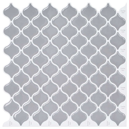 Lanturn Tile 20 pcs Grey 27 x 27 cm Polyurethane and PET