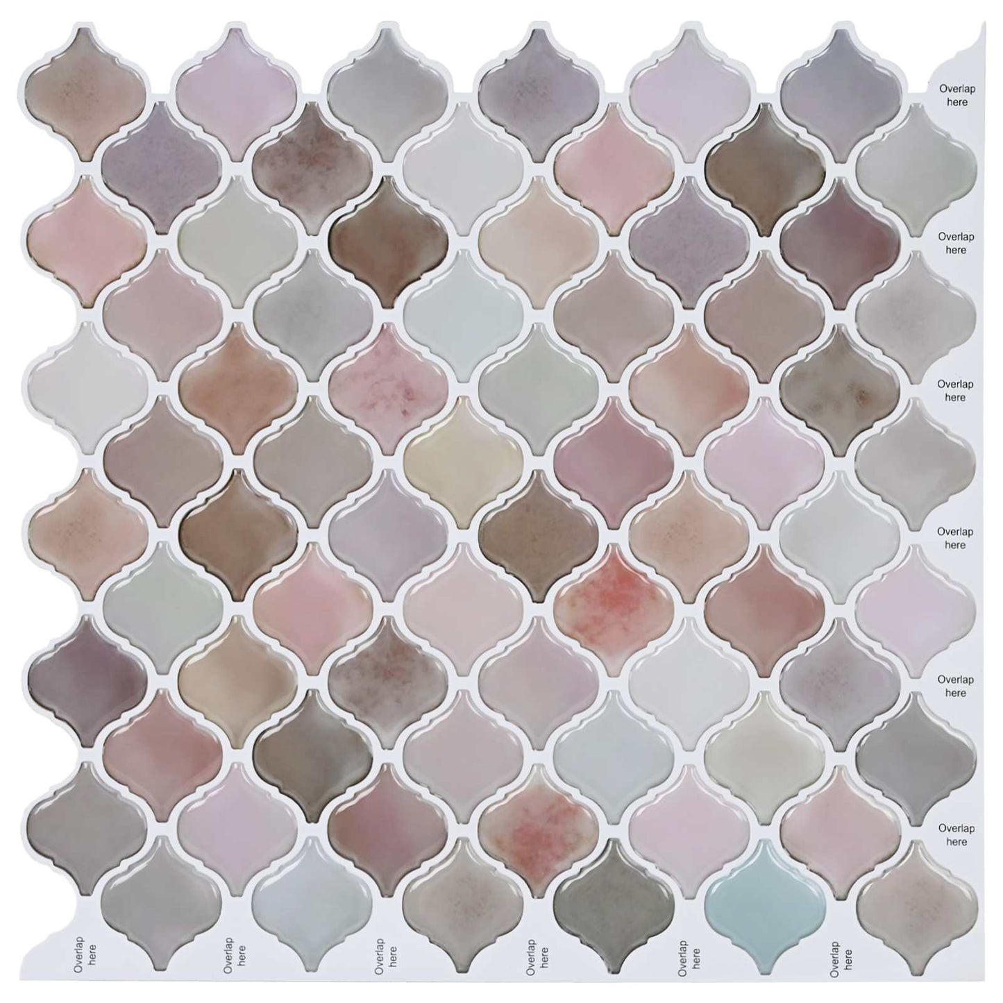 Lanturn Tile 10 pcs Beige 27 x 27 cm Polyurethane and PET