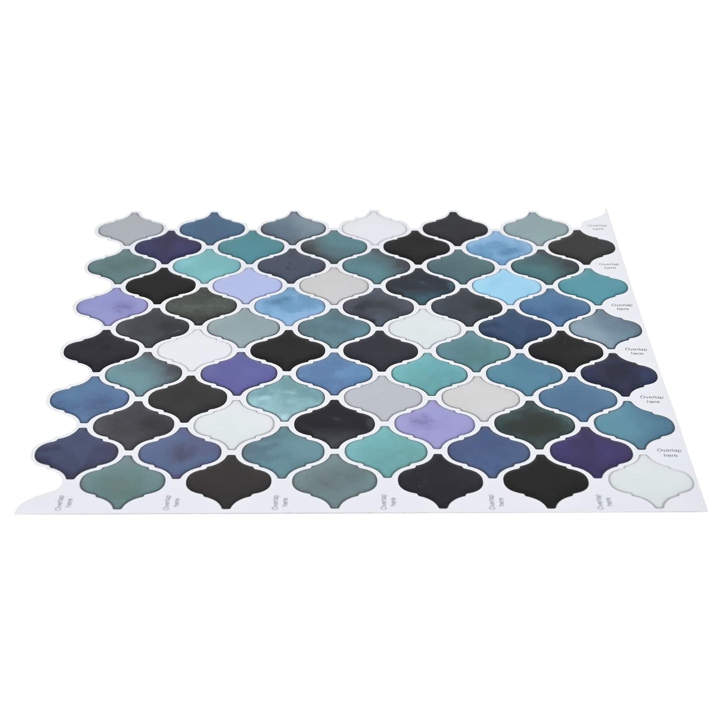 Lanturn Tile 10 pcs Blue Green 27 x 27 cm Polyurethane and PET