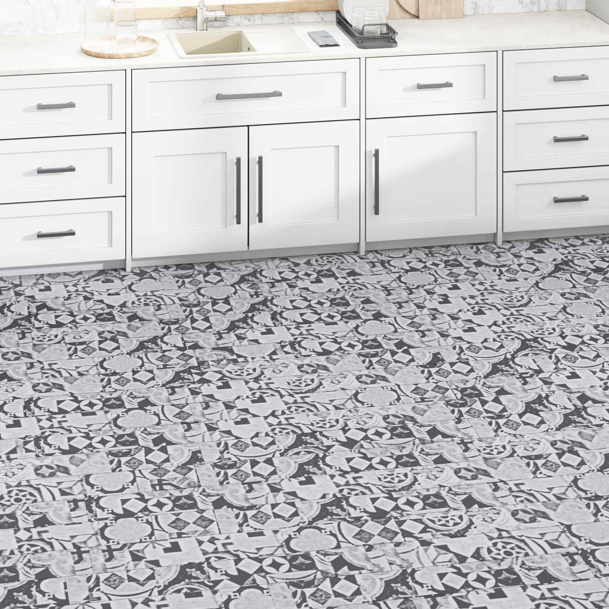 Flooring Planks Grey pattern 5.02 m² 36 pcs PVC