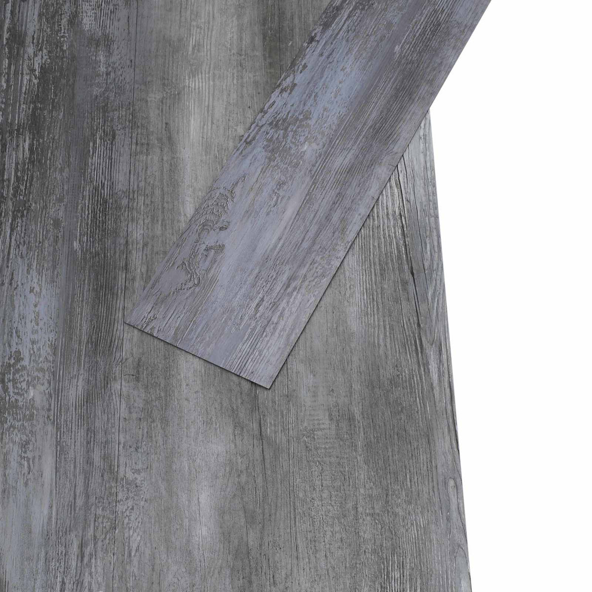 Self-adhesive Flooring Plank Shiny Grey 4.46 m² 32 pcs PVC