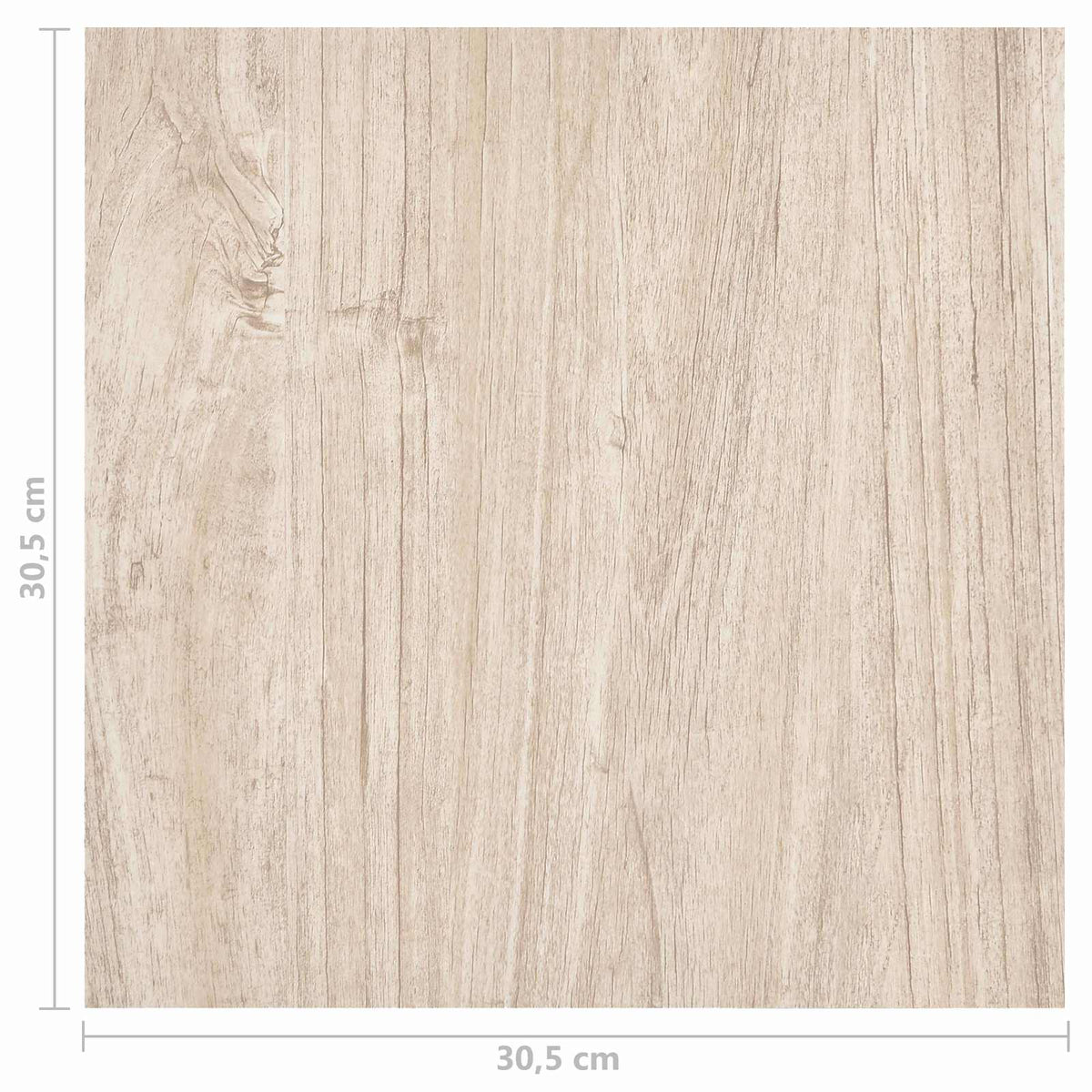 Flooring Planks White and Wood Color 5.11 m² 55 pcs PVC