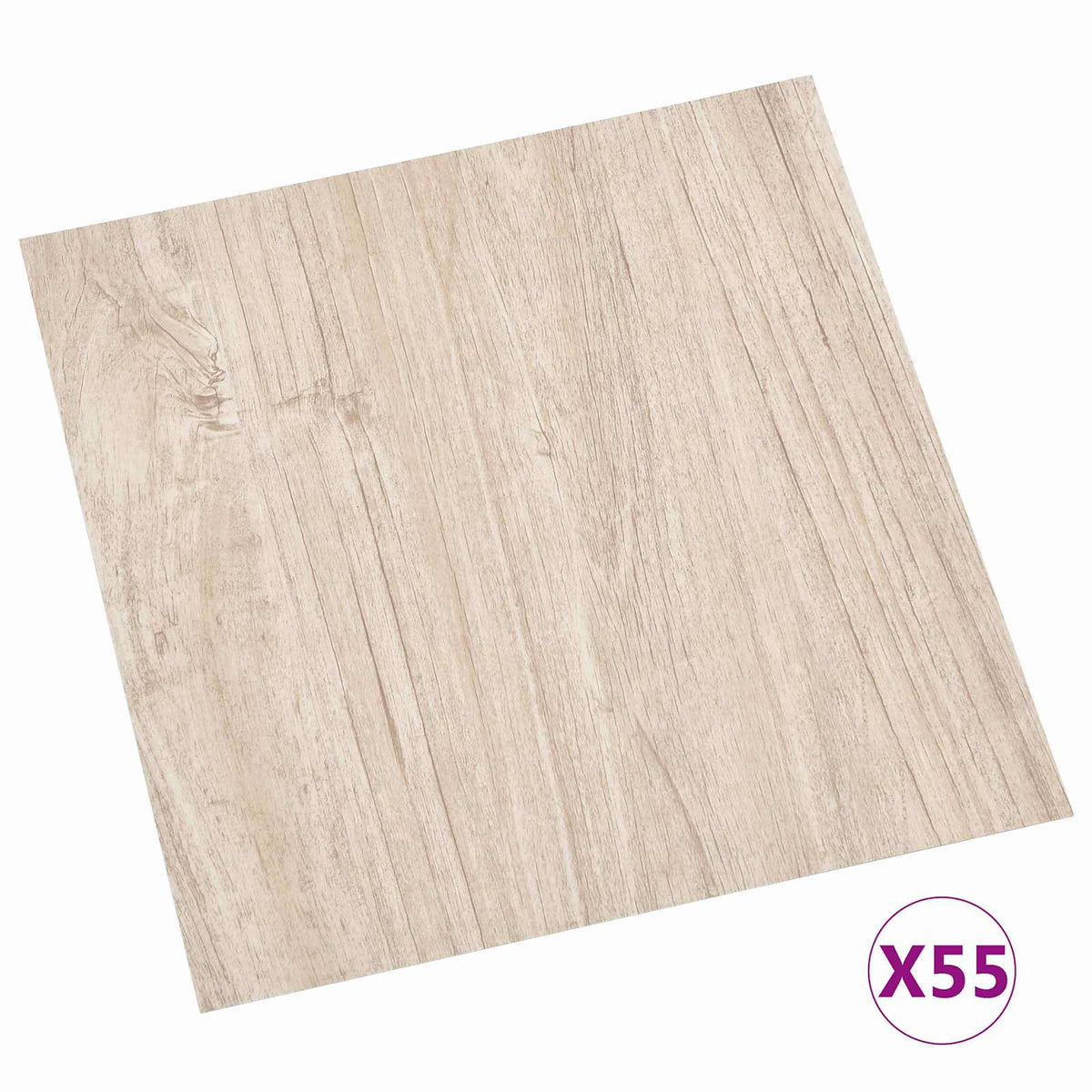 Flooring Planks White and Wood Color 5.11 m² 55 pcs PVC