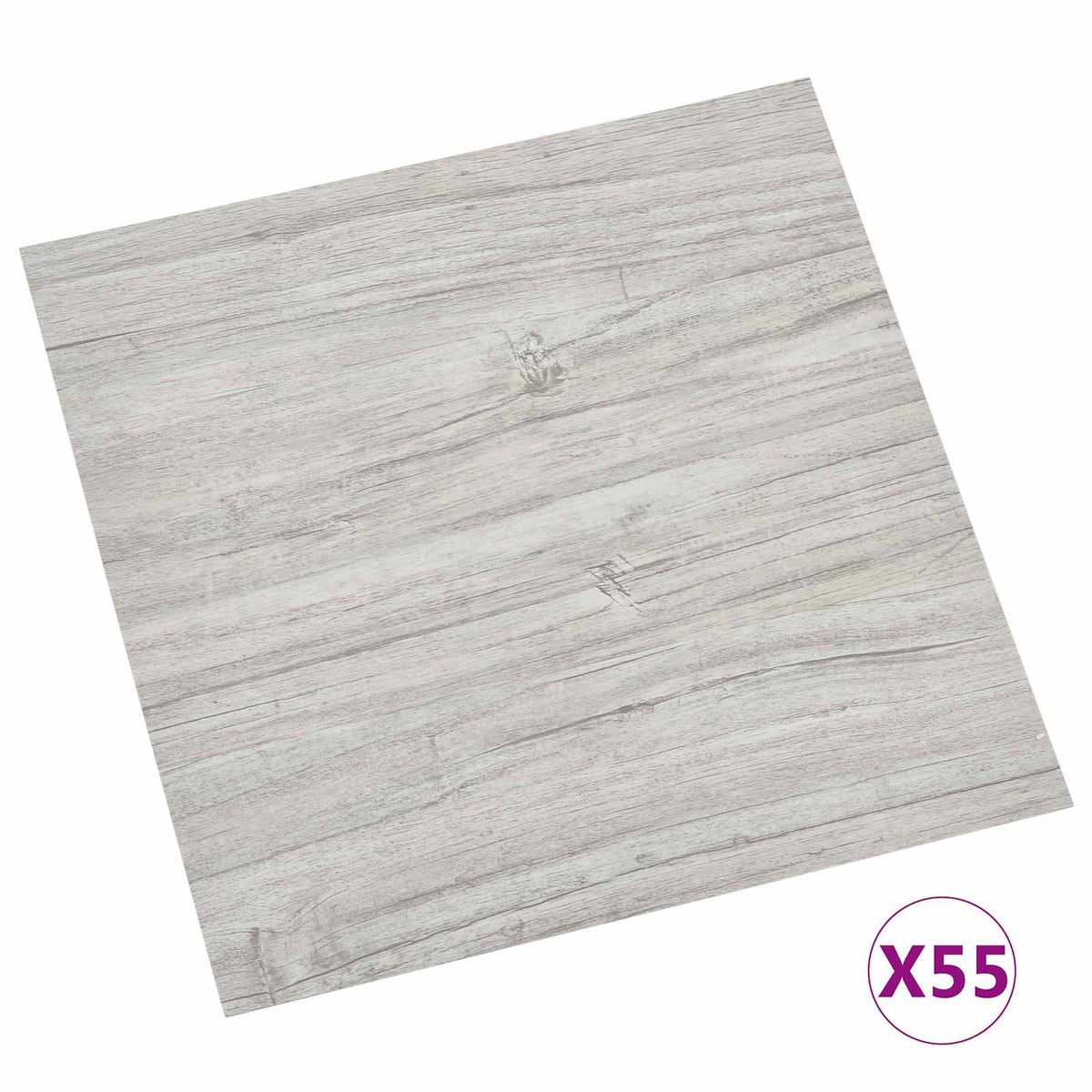 Flooring Planks Grey and Wood 5.11 m² 55 pcs PVC