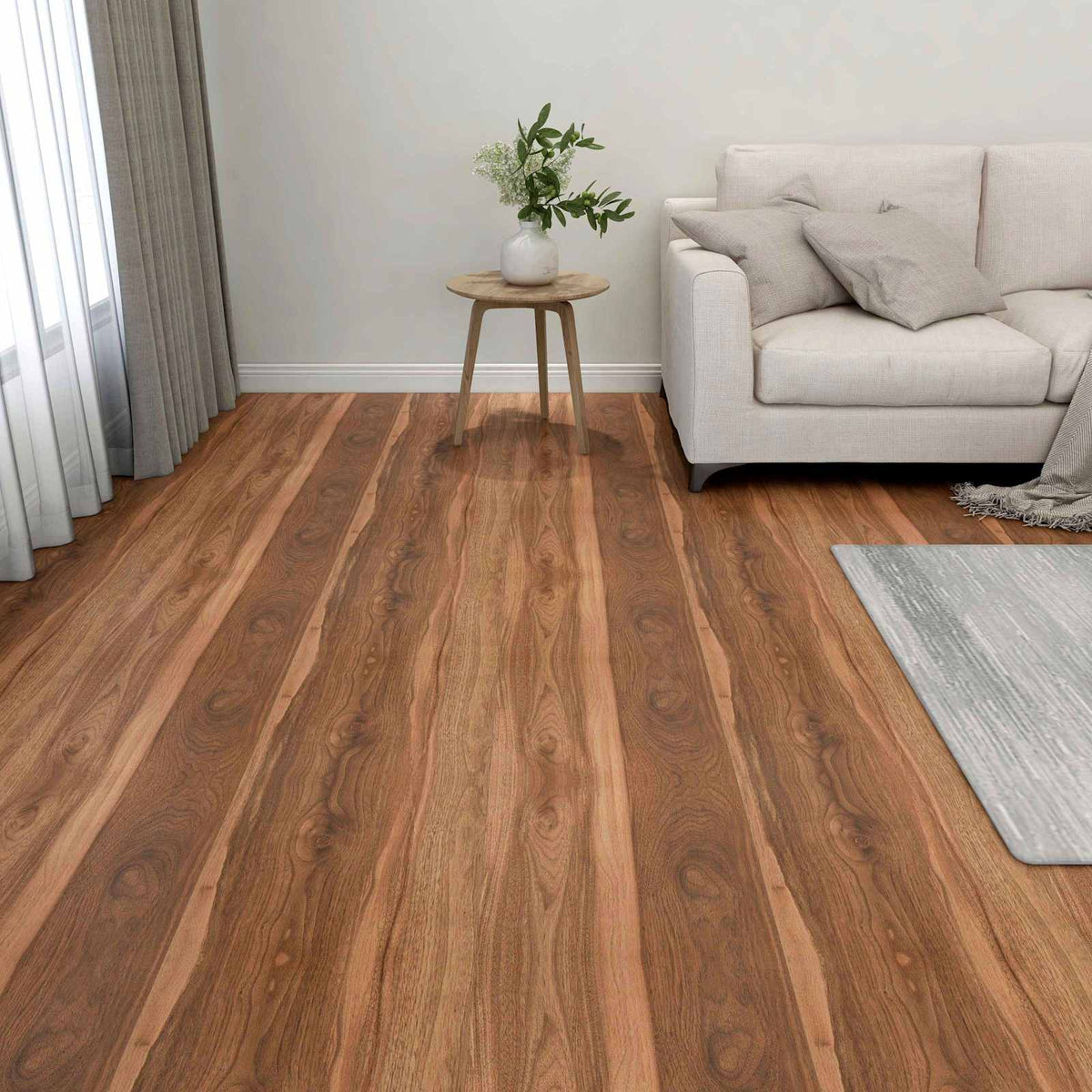Flooring Planks Dark Wood 5.11 m² 55 pcs PVC