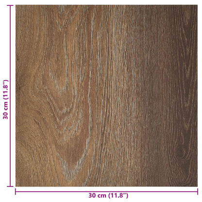 Self-adhesive Flooring Planks 30.5 x 30.5 cm 20 pcs PVC Brown