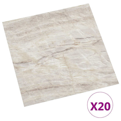 Self-adhesive Flooring Planks 30.5 x 30.5 cm 20 pcs PVC Beige