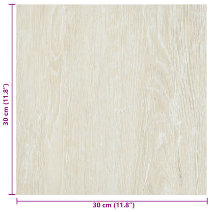 Self-adhesive Flooring Planks 30.5 x 30.5 cm 20 pcs PVC Cream