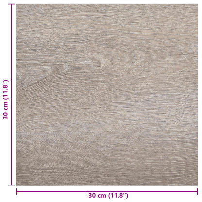 Self-adhesive Flooring Planks 30.5 x 30.5 cm 20 pcs PVC Taupe