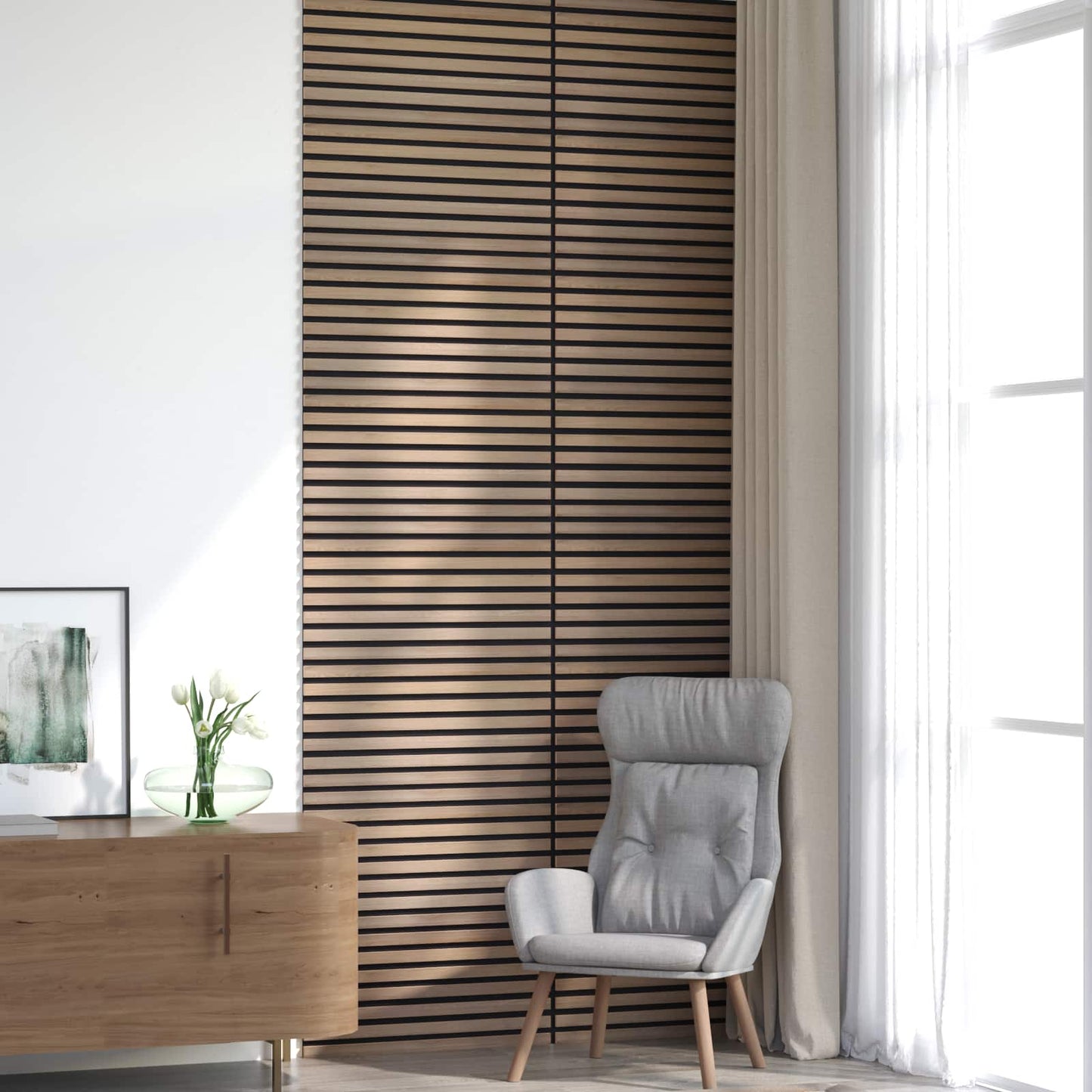 Wall Panels 8 pcs Brown 60.5 x 60 cm