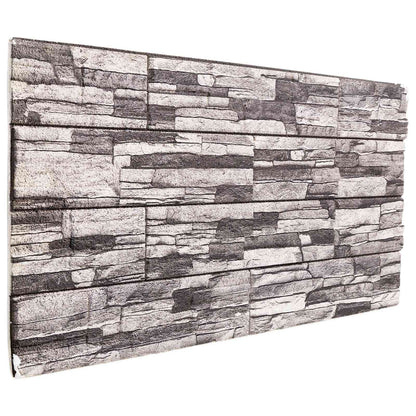 Wall Panels 10 pcs 100 x 50 cm Dark Grey and Light Grey