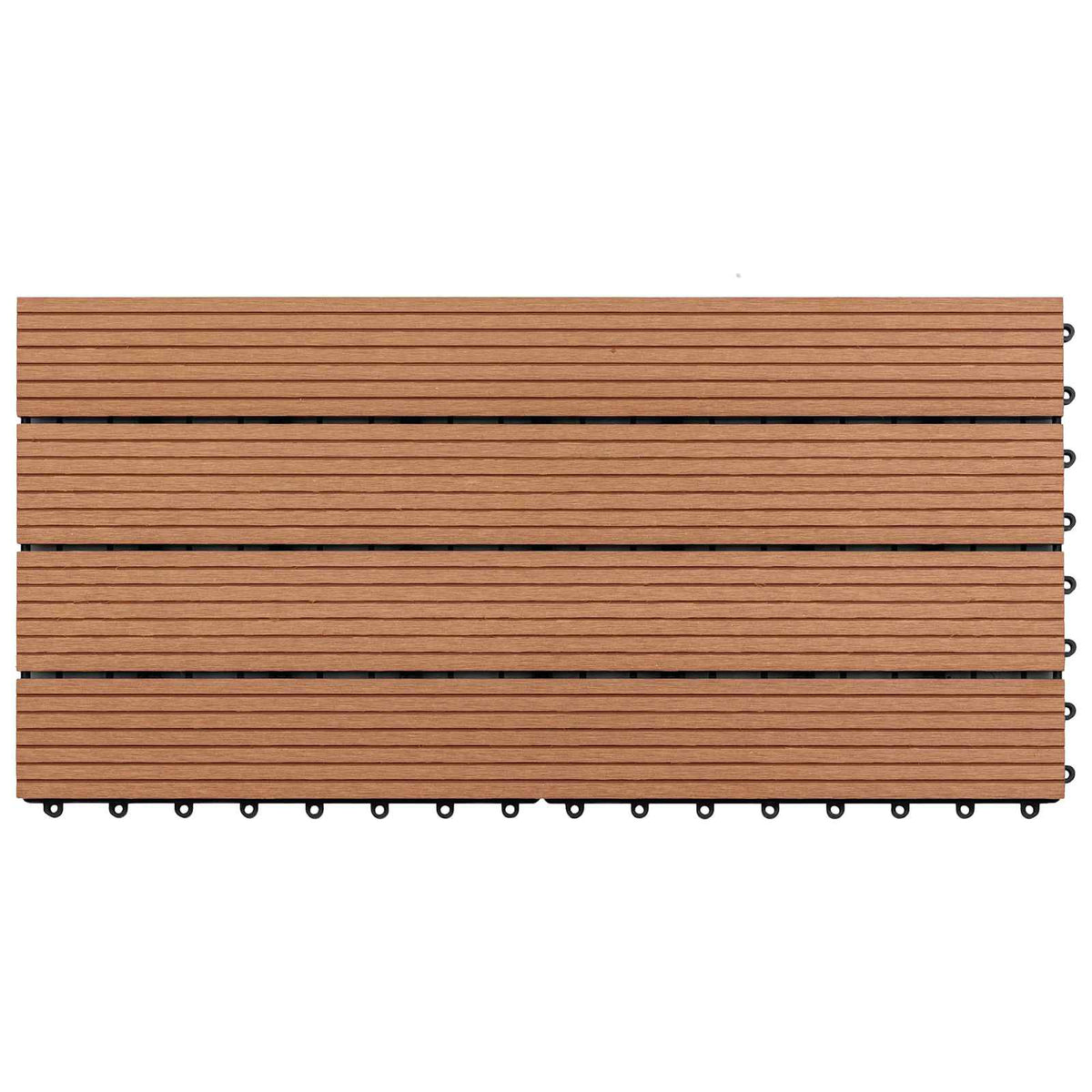 Decking Tile 6 pcs Brown 60 x 30 cm WPC