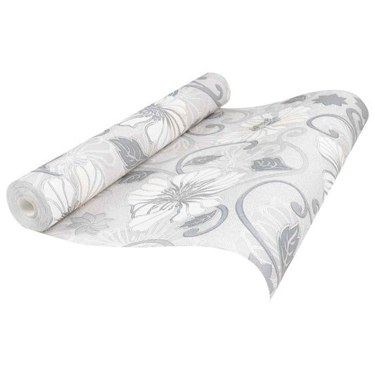 3D Solid Wallpaper Striped Flower 10 x 0.53 m Non-Woven Fabric