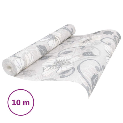 3D Solid Wallpaper Striped Flower 10 x 0.53 m Non-Woven Fabric