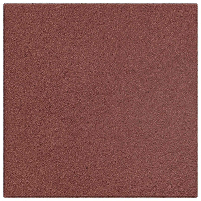 Fall Protection Tiles 6 pcs Red 50 x 50 cm Rubber