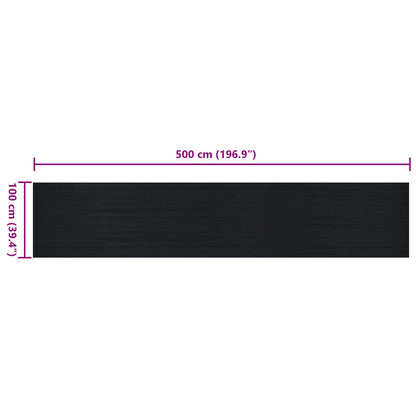 Floor Mat Black 1 x 5 m Rubber