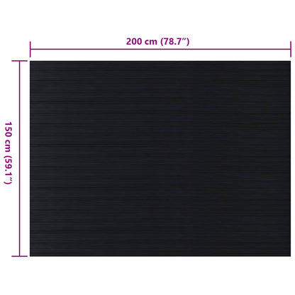 Floor Mat Black 1.5 x 2 m Rubber