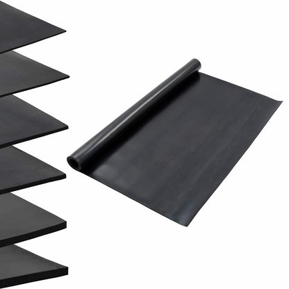 Floor Mat Black 1.2 x 2 m Rubber