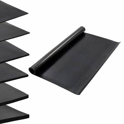 Floor Mat Black 1.2 x 2 m Rubber