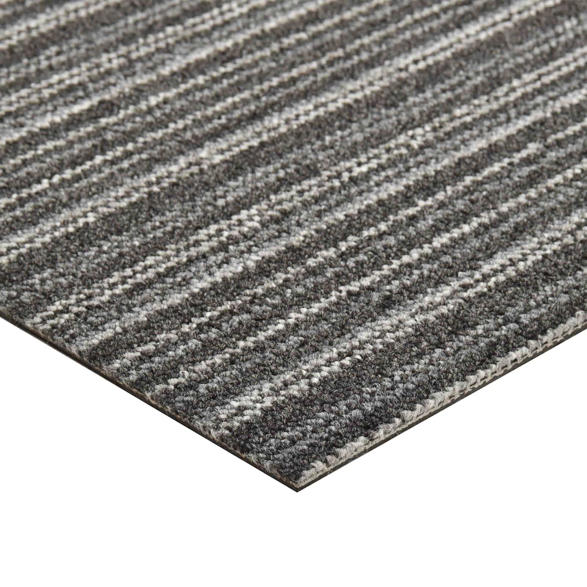Carpet 20 pcs Striped Anthracite 50 x 50 cm 100% Polypropylene