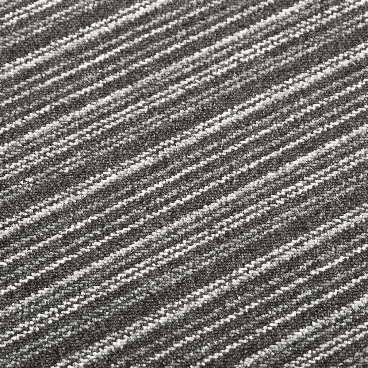 Carpet 20 pcs Striped Anthracite 50 x 50 cm 100% Polypropylene