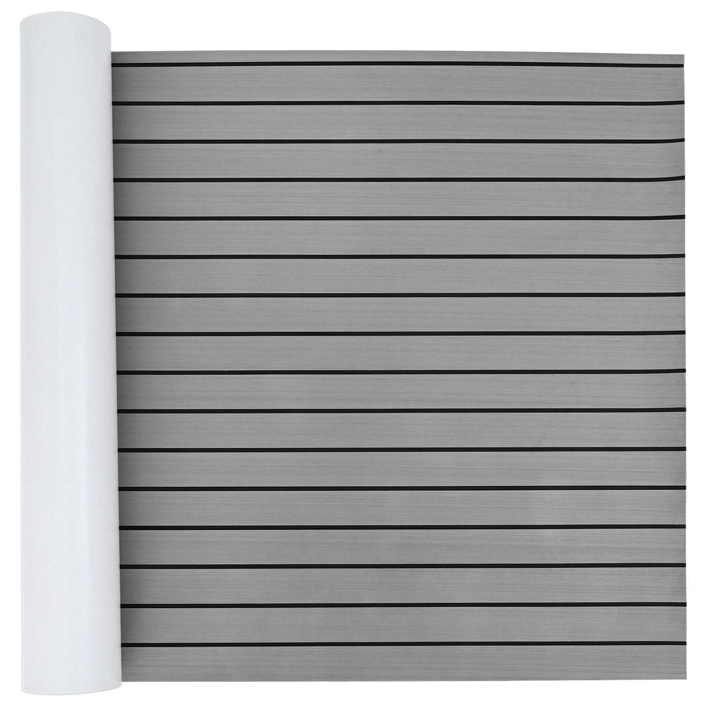 Boat Mat Striped Light Grey and Black 240 x 90 cm EVA