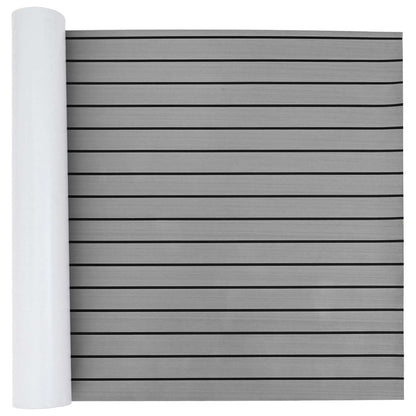 Boat Mat Striped Light Grey and Black 240 x 90 cm EVA