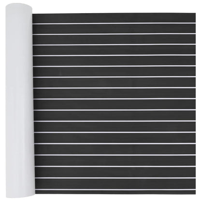 Boat Mat Striped Dark Grey and White 240 x 90 cm EVA