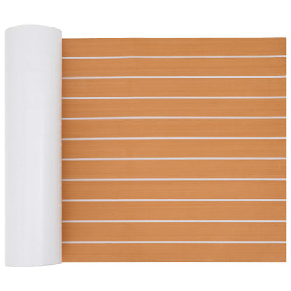 Boat Mat Striped Brown and White 240 x 60 cm EVA