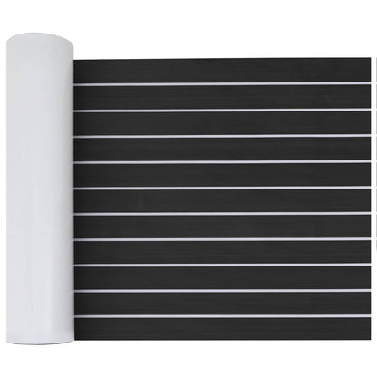 Boat Mat Striped Dark Grey and White 240 x 60 cm EVA
