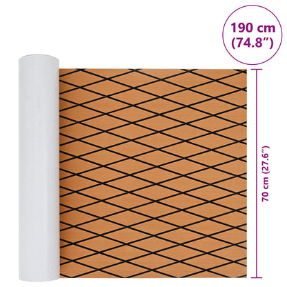Boat Mat Striped Brown and Black 190 x 70 cm EVA