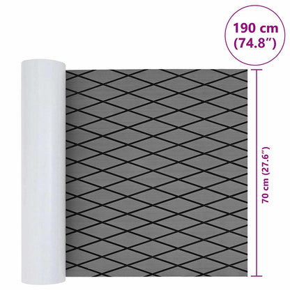Boat Mat Harlequin Light Grey and Black 190 x 70 cm EVA