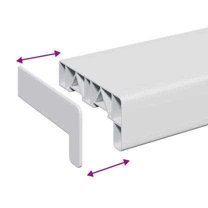 Window Sill White 60 x 10 x 4.5 cm PVC