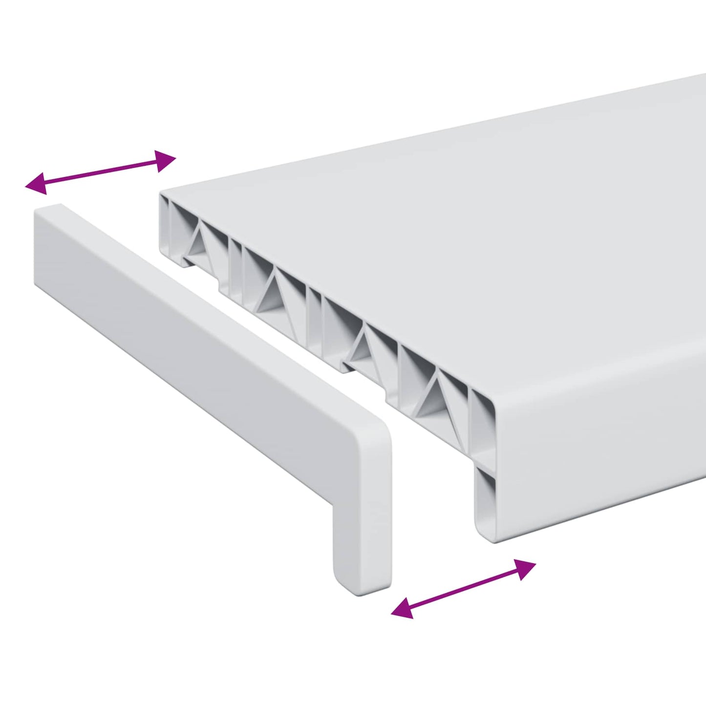 Window Sill White 140 x 20 x 4.5 cm PVC